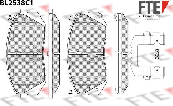 FTE 9011089 - Тормозные колодки, дисковые, комплект www.autospares.lv