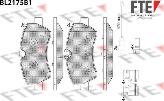 FTE 9011087 - Bremžu uzliku kompl., Disku bremzes autospares.lv