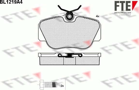 FTE BL1219A4 - Brake Pad Set, disc brake www.autospares.lv