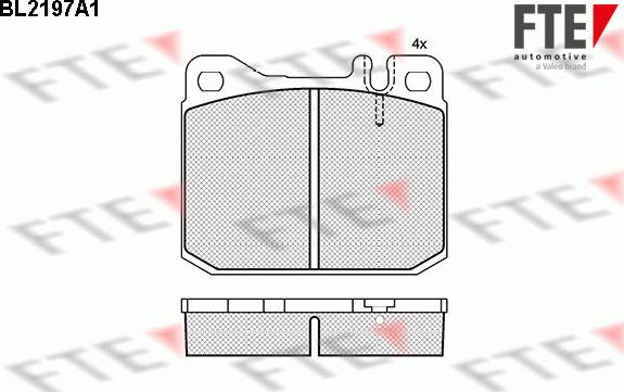 FTE BL2197A1 - Bremžu uzliku kompl., Disku bremzes www.autospares.lv