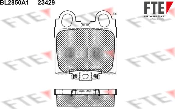 FTE 9011025 - Bremžu uzliku kompl., Disku bremzes autospares.lv