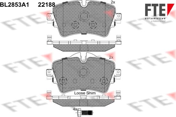 FTE 9011026 - Bremžu uzliku kompl., Disku bremzes www.autospares.lv