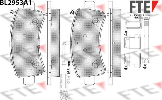 FTE 9011196 - Bremžu uzliku kompl., Disku bremzes autospares.lv