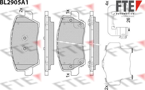 FTE 9011147 - Bremžu uzliku kompl., Disku bremzes autospares.lv