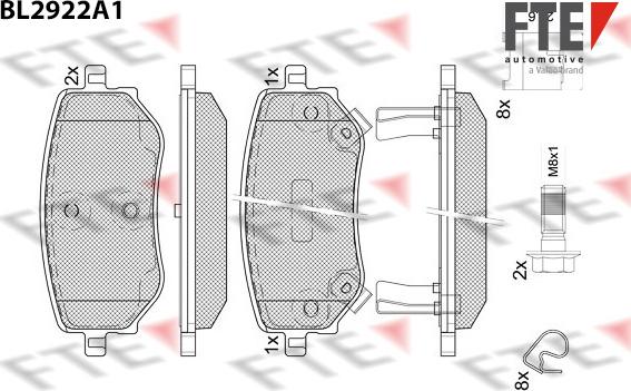 FTE 9011165 - Bremžu uzliku kompl., Disku bremzes www.autospares.lv