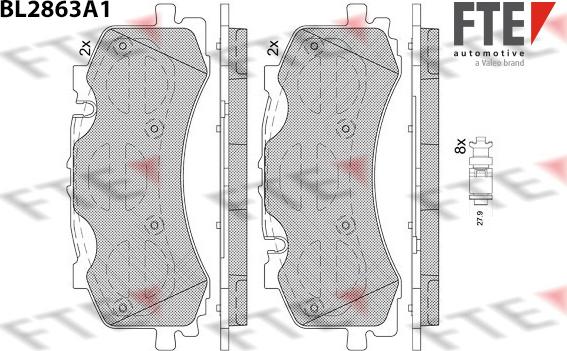 FTE 9011103 - Bremžu uzliku kompl., Disku bremzes www.autospares.lv