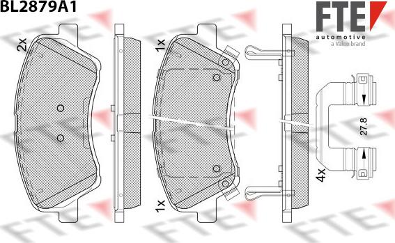 FTE BL2879A1 - Тормозные колодки, дисковые, комплект www.autospares.lv