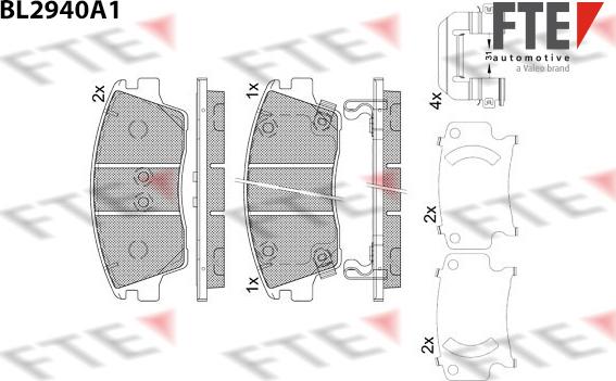 FTE 9011184 - Bremžu uzliku kompl., Disku bremzes autospares.lv