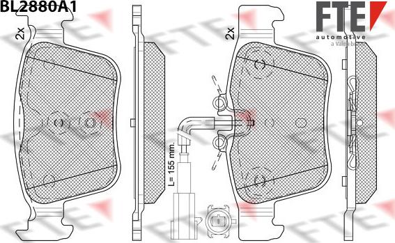 FTE 9011120 - Bremžu uzliku kompl., Disku bremzes www.autospares.lv