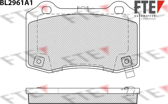 FTE BL2961A1 - Bremžu uzliku kompl., Disku bremzes www.autospares.lv