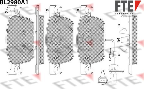 FTE BL2980A1 - Bremžu uzliku kompl., Disku bremzes www.autospares.lv