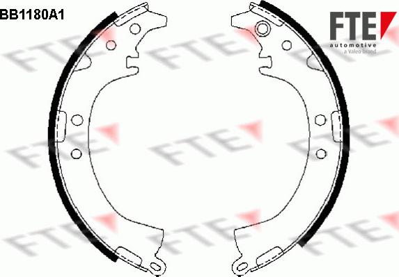 FTE BB1180A1 - Brake Shoe Set www.autospares.lv