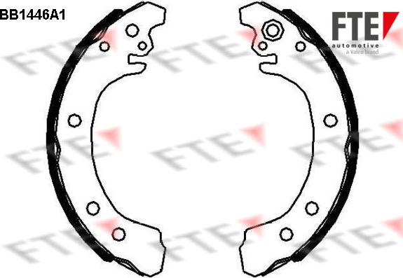 FTE 9100169 - Brake Shoe Set www.autospares.lv