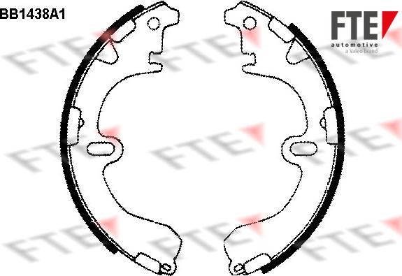 FTE BB1438A1 - Brake Shoe Set www.autospares.lv