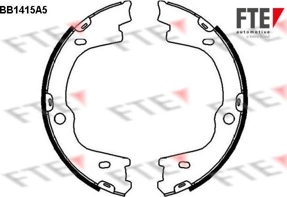 FTE 9100182 - Brake Shoe Set, parking brake www.autospares.lv