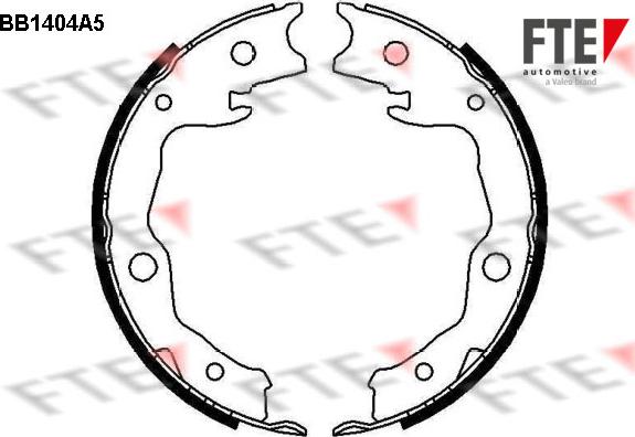 FTE 9100138 - Комплект тормозов, ручник, парковка www.autospares.lv