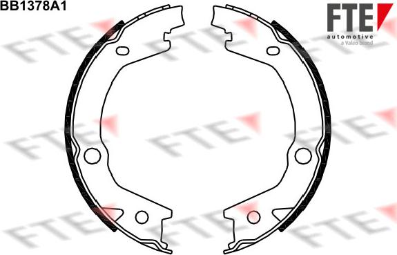 FTE 9100122 - Brake Shoe Set, parking brake www.autospares.lv