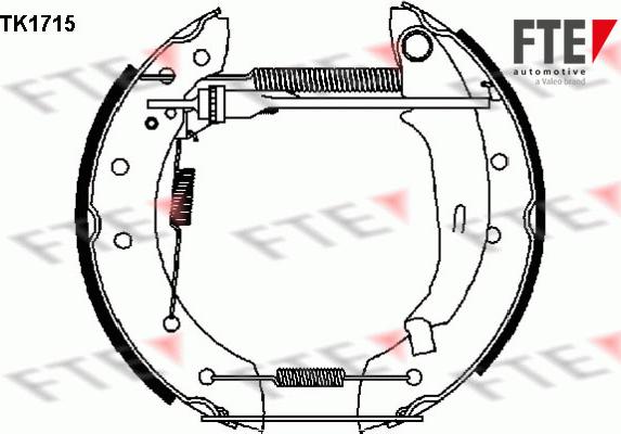 FTE 9110005 - Brake Shoe Set www.autospares.lv