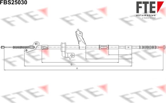 FTE 9250619 - Тросик, cтояночный тормоз www.autospares.lv