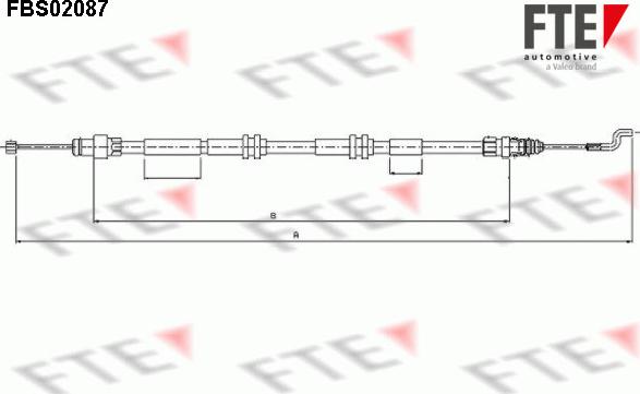 FTE 9250087 - Trose, Stāvbremžu sistēma autospares.lv