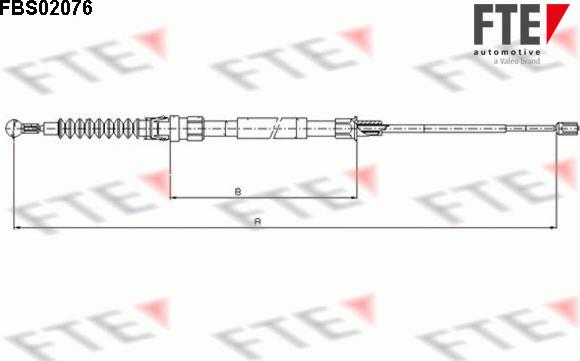 FTE 9250077 - Trose, Stāvbremžu sistēma www.autospares.lv