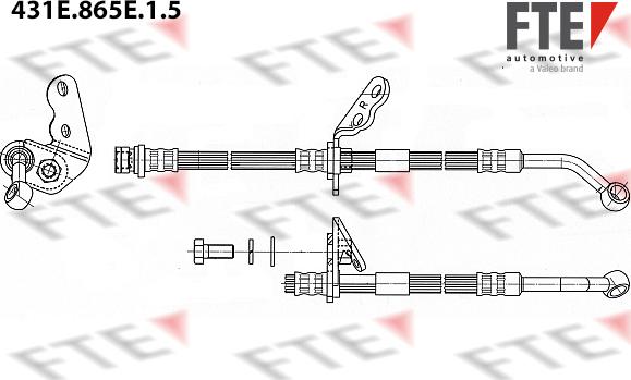 FTE 431E.865E.1.5 - Bremžu šļūtene www.autospares.lv