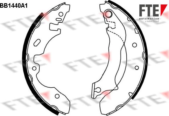 FTE BB1440A1 - Bremžu loku komplekts autospares.lv