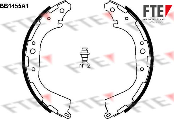 FTE BB1455A1 - Brake Shoe Set www.autospares.lv