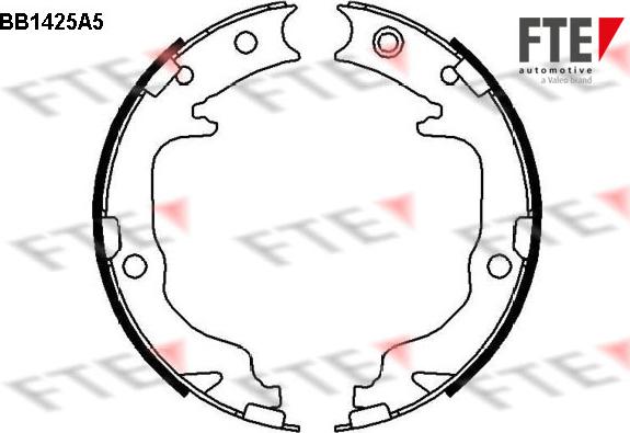 FTE BB1425A5 - Bremžu loku kompl., Stāvbremze www.autospares.lv