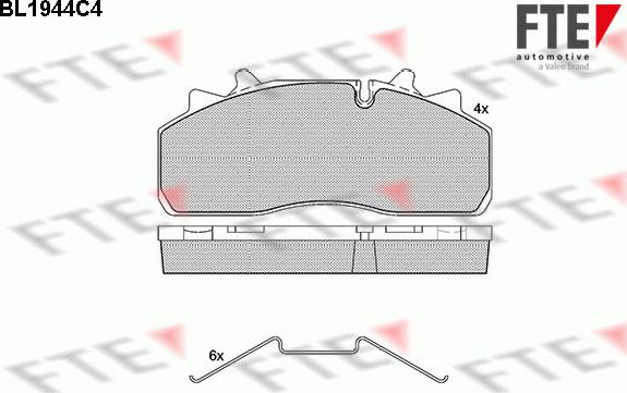 FTE BL1944C4 - Bremžu uzliku kompl., Disku bremzes www.autospares.lv