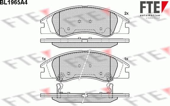 FTE BL1965A4 - Тормозные колодки, дисковые, комплект www.autospares.lv