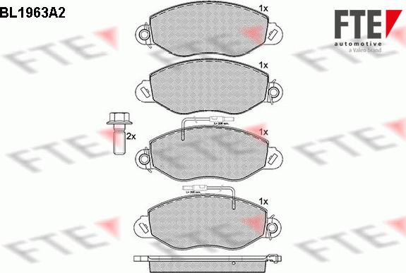 FTE BL1963A2 - Brake Pad Set, disc brake www.autospares.lv