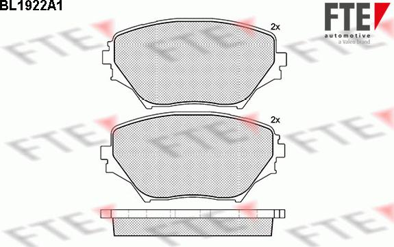 FTE BL1922A1 - Brake Pad Set, disc brake www.autospares.lv