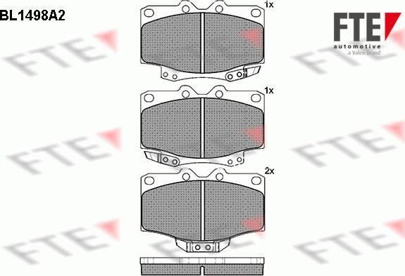 FTE BL1498A2 - Brake Pad Set, disc brake www.autospares.lv