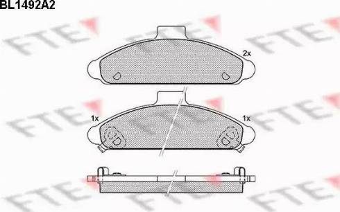 FTE BL1492A2 - Bremžu uzliku kompl., Disku bremzes www.autospares.lv