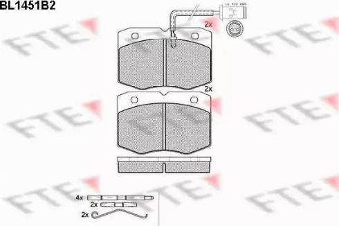 FTE BL1451B2 - Bremžu uzliku kompl., Disku bremzes www.autospares.lv