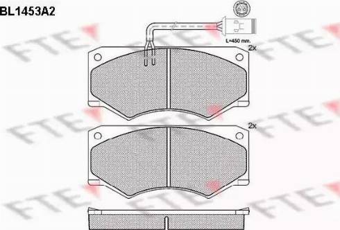 FTE BL1453A2 - Bremžu uzliku kompl., Disku bremzes autospares.lv