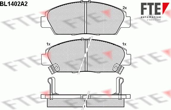 FTE BL1402A2 - Bremžu uzliku kompl., Disku bremzes www.autospares.lv