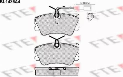 FTE BL1436A4 - Bremžu uzliku kompl., Disku bremzes www.autospares.lv