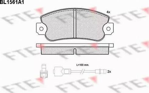 FTE BL1561A1 - Bremžu uzliku kompl., Disku bremzes www.autospares.lv