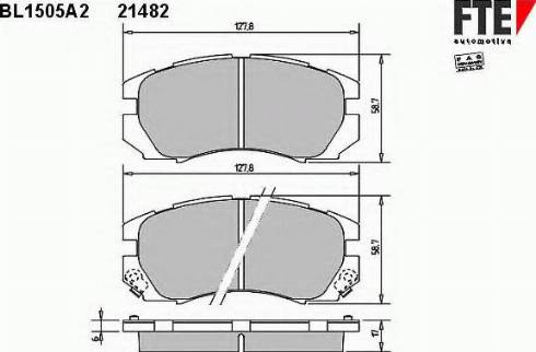 FTE BL1505A2 - Bremžu uzliku kompl., Disku bremzes www.autospares.lv