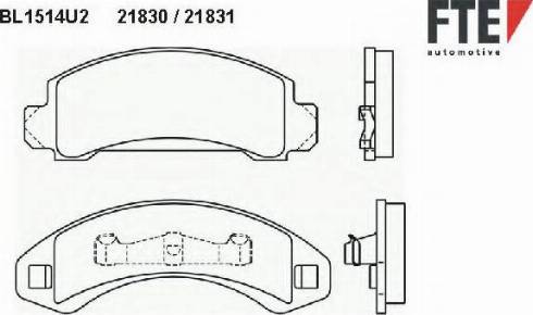 FTE BL1514U2 - Bremžu uzliku kompl., Disku bremzes www.autospares.lv