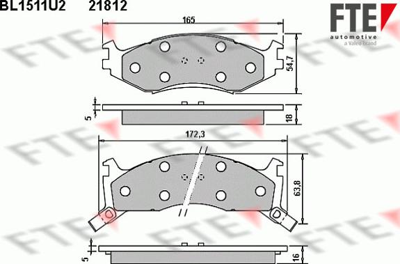 FTE BL1511U2 - Bremžu uzliku kompl., Disku bremzes www.autospares.lv