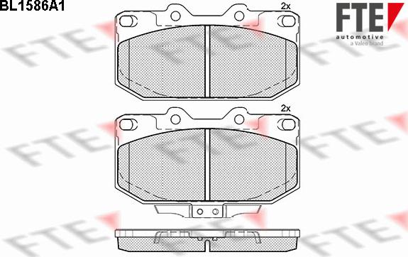 FTE BL1586A1 - Тормозные колодки, дисковые, комплект www.autospares.lv