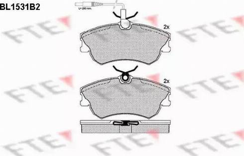 FTE BL1531B2 - Bremžu uzliku kompl., Disku bremzes www.autospares.lv