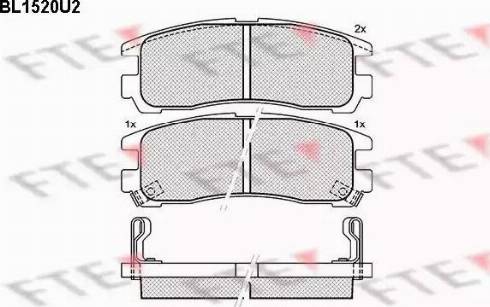 FTE BL1520U2 - Bremžu uzliku kompl., Disku bremzes www.autospares.lv