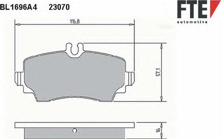 FTE BL1696A4 - Bremžu uzliku kompl., Disku bremzes autospares.lv