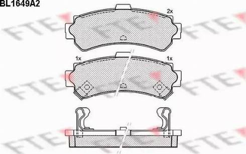 FTE BL1649A2 - Тормозные колодки, дисковые, комплект www.autospares.lv