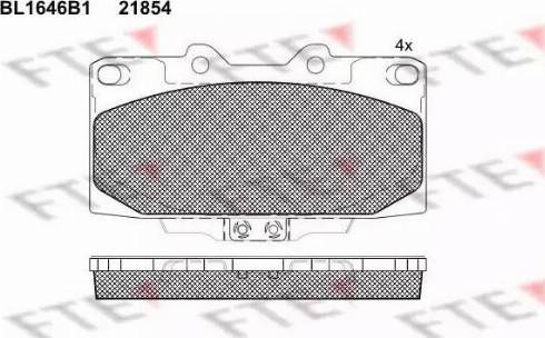 FTE BL1646B1 - Brake Pad Set, disc brake www.autospares.lv