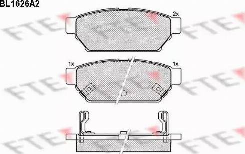 FTE BL1626A2 - Bremžu uzliku kompl., Disku bremzes www.autospares.lv